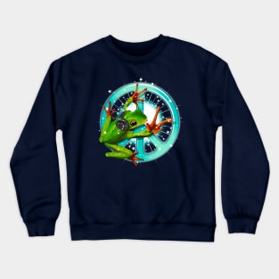 The Peaceful Peace Frog Crewneck Sweatshirt